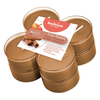Bolsius Geurtheelichten | Bolsius | Apple Cinnamon | 8 stuks (True Scents, Plantaardige wax, 8 branduren) 101925221895 K150303471