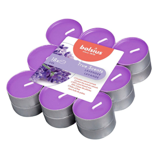 Bolsius Geurtheelichten | Bolsius | Lavender | 18 stuks (True Scents, Plantaardige wax, 4 branduren) 101926943477 K150303290 - 2
