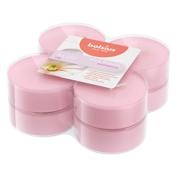 Bolsius Geurtheelichten | Bolsius | Magnolia | 8 stuks (True Scents, Plantaardige wax, 8 branduren) 101925221804 K150303466 - 1