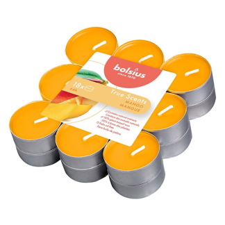 Bolsius Geurtheelichten | Bolsius | Mango | 18 stuks (True Scents, Plantaardige wax, 4 branduren) 101926943410 K150303285 - 2