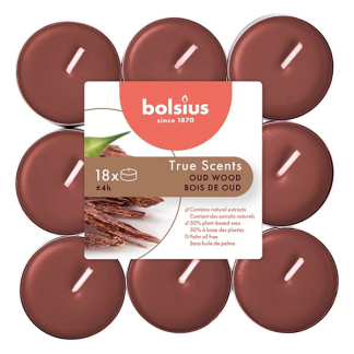 Bolsius Geurtheelichten | Bolsius | Oud Wood | 18 stuks (True Scents, Plantaardige wax, 4 branduren) 101926943470 K150303287 - 1
