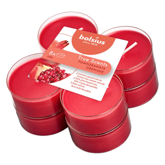 Bolsius Geurtheelichten | Bolsius | Pomegranate | 8 stuks (True Scents, Plantaardige wax, 8 branduren) 101925221815 K150303467 - 1