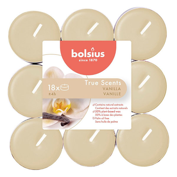 Bolsius Geurtheelichten | Bolsius | Vanilla | 18 stuks (True Scents Plantaardige wax, 4 branduren) 101926943475 K150303289 - 1