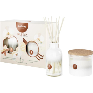 Bolsius Giftset True Joy Vanilla Delight | Geurkaars & Geurstokjes 101993007175 K150303273