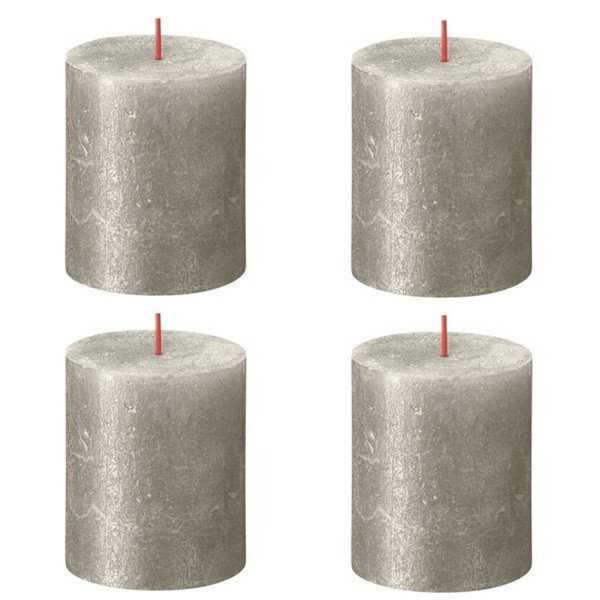 Bolsius Stompkaars | Bolsius | Champagne | 8 x Ø 6.8 cm | 4 stuks (Rustiek, Shimmer) 103667637007 K150303439 - 1