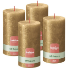 Bolsius Stompkaars | Bolsius | Gold | 13 x Ø 6.8 cm | 4 stuks (Rustiek, Shimmer) 103667647182 K150303442 - 1