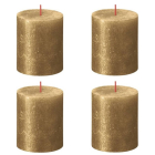 Bolsius Stompkaars | Bolsius | Gold | 8 x Ø 6.8 cm | 4 stuks (Rustiek, Shimmer) 103667637082 K150303440 - 1