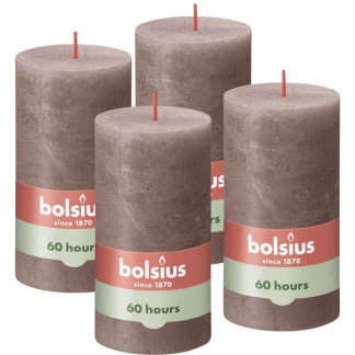 Bolsius Stompkaars | Bolsius | Rustic Taupe | 13 x Ø 6.8 cm | 4 stuks (Rustiek) 103668790324 K150303432 - 1