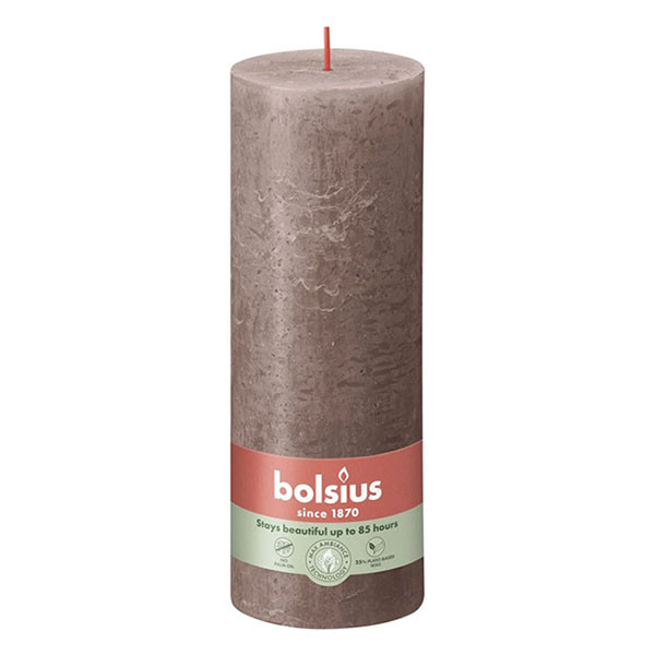 Bolsius Stompkaars | Bolsius | Rustic Taupe | 19 x Ø 6.8 cm | 4 stuks (Rustiek) 103668850324 K150303436 - 2