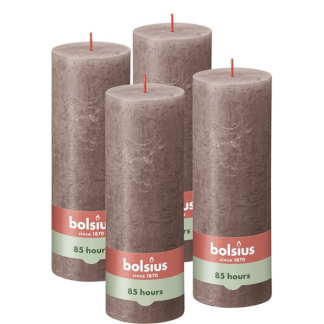 Bolsius Stompkaars | Bolsius | Rustic Taupe | 19 x Ø 6.8 cm | 4 stuks (Rustiek) 103668850324 K150303436 - 1