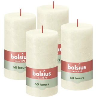 Bolsius Stompkaars | Bolsius | Soft Pearl | 13 x Ø 6.8 cm | 4 stuks (Rustiek) 103668790305 K150303431 - 1