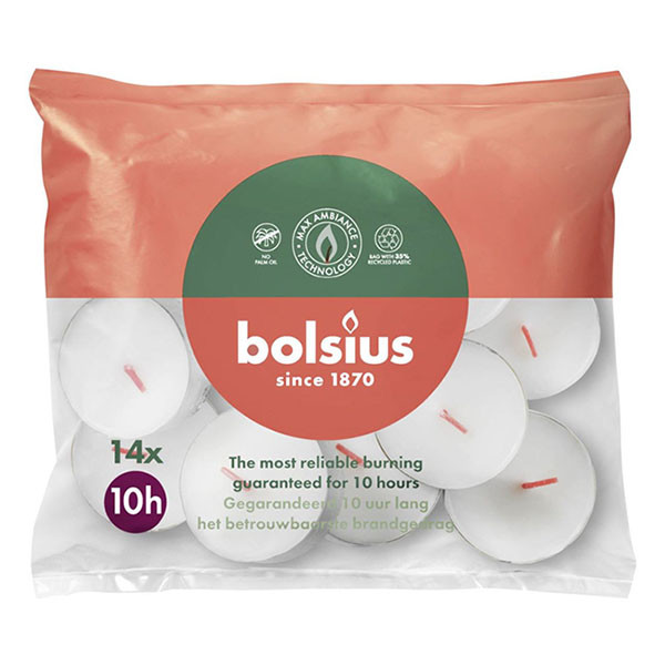 Bolsius Waxinelichtjes | Bolsius | 14 stuks (Maxi, Paraffine, 10 branduren) 103631102800 K150303447 - 1
