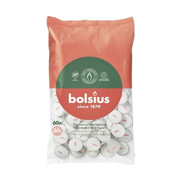 Bolsius Waxinelichtjes | Bolsius | 60 stuks (Plantaardige wax, 6 branduren) 103630506800 K150303299 - 1