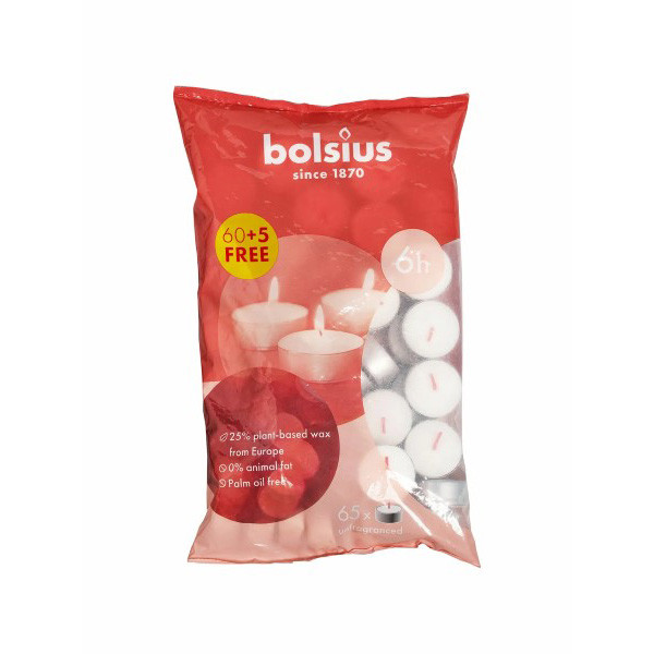 Bolsius Waxinelichtjes | Bolsius | 65 stuks (Plantaardige wax, 6 branduren) 103630506600 103630506900 K150303295 - 1