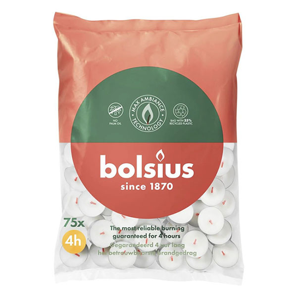 Bolsius Waxinelichtjes | Bolsius | 75 stuks (Paraffine, 4 branduren) 103630306900 K150303445 - 1