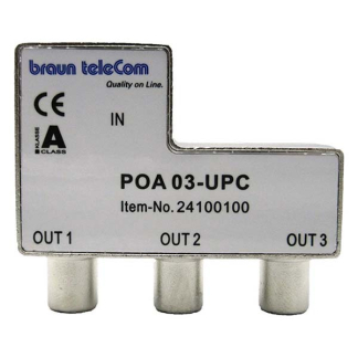 Braun Telecom Coax splitter | Braun Telecom (Vrouwelijk naar 3x mannelijk) POA03-UPC K030408006 - 2