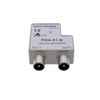 Braun Telecom Coax splitter - Braun telecom (Vrouwelijk naar 2x mannelijk) 99900901 POA-01-B K030408007 - 1