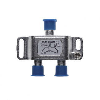 Braun Telecom F connector splitter - Braun Telecom (2-weg, 3.5 dB, Ziggo gecertificeerd) 50002001 QS-02 K030408123 - 1