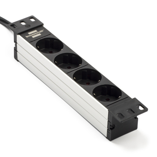 Brennenstuhl 10 inch stekkerdoos | Brennenstuhl | 2 meter (4-voudig, 1U) 1390007004 K060401128 - 1