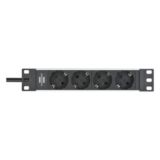 Brennenstuhl 10 inch stekkerdoos | Brennenstuhl | 2 meter (4-voudig, 1U) 1390007004 K060401128 - 2
