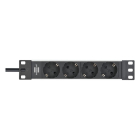 Brennenstuhl 10 inch stekkerdoos | Brennenstuhl | 2 meter (4-voudig, 1U) 1390007004 K060401128 - 2
