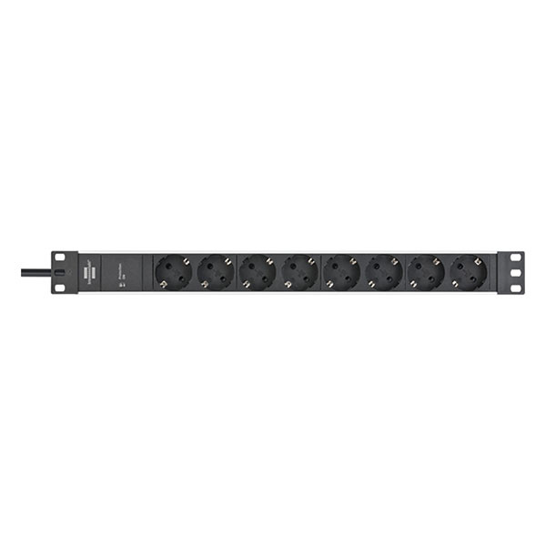 Brennenstuhl 19-inch stekkerdoos | Brennenstuhl | 2 meter (8-voudig, 1U, Overspanningsbeveiliging, Aluminium) 1390007308 K060401131 - 3