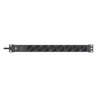 Brennenstuhl 19-inch stekkerdoos | Brennenstuhl | 2 meter (8-voudig, 1U, Overspanningsbeveiliging, Aluminium) 1390007308 K060401131 - 3