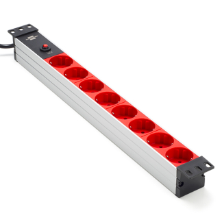 Brennenstuhl 19-inch stekkerdoos | Brennenstuhl | 2 meter (8-voudig, C14 stekker, 1U, Aluminium) 1390007118 K060401130 - 1
