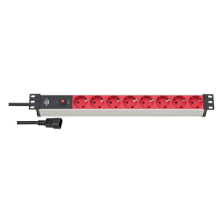 Brennenstuhl 19-inch stekkerdoos | Brennenstuhl | 2 meter (8-voudig, C14 stekker, 1U, Aluminium) 1390007118 K060401130 - 2