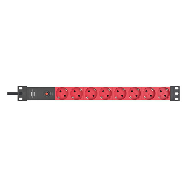Brennenstuhl 19-inch stekkerdoos | Brennenstuhl | 2 meter (8-voudig, C14 stekker, 1U, Aluminium) 1390007118 K060401130 - 3