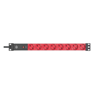 Brennenstuhl 19-inch stekkerdoos | Brennenstuhl | 2 meter (8-voudig, C14 stekker, 1U, Aluminium) 1390007118 K060401130 - 3