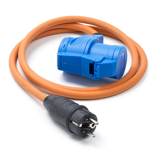 Brennenstuhl CEE verloopkabel | Brennenstuhl | 1.5 meter (16A, 230V, 3x2.5 mm², IP44, Schuko naar CEE, Haaks, Incl. stopcontact) 1132910525 K010806228 - 1