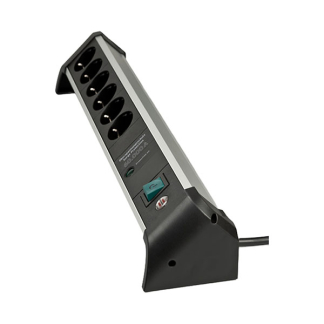 Brennenstuhl Desktop stekkerdoos | Brennenstuhl | 1.8 meter (6-voudig, Overspanningsbeveiliging, Schakelaar, Aluminium) 1391020600 B060401140 - 4