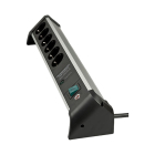 Brennenstuhl Desktop stekkerdoos | Brennenstuhl | 1.8 meter (6-voudig, Overspanningsbeveiliging, Schakelaar, Aluminium) 1391020600 B060401140 - 4