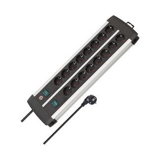 Brennenstuhl Duo Stekkerdoos 16-voudig | Brennenstuhl | 3 meter (Schakelbaar per 8, Aluminium) 1391000916 K120300068 - 2