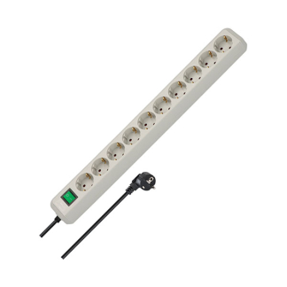 Brennenstuhl Stekkerdoos 10-voudig | Brennenstuhl | 3 meter (Schakelaar, Grijs) 1159350010 K060401102 - 2