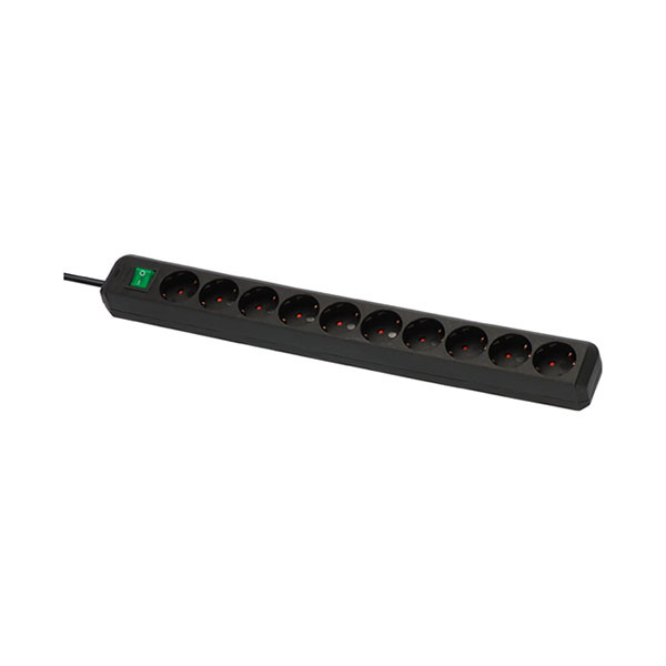 Brennenstuhl Stekkerdoos 10-voudig | Brennenstuhl | 3 meter (Schakelaar, Zwart) 1159300010 K010813500 - 3
