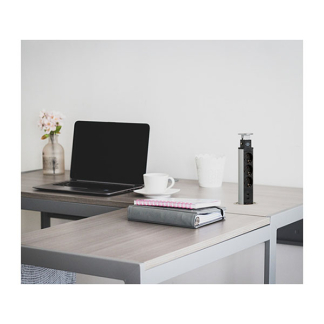 Brennenstuhl Stekkerdoos 3-voudig | Brennenstuhl | 2 meter (Bureau stopcontact inbouw, 2 USB poorten, Aluminium) 1396200013 K010813013 - 6
