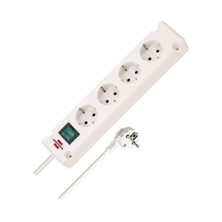 Brennenstuhl Stekkerdoos 4-voudig | Brennenstuhl | 1.5 meter (Schakelaar, Kindveilig, Wandmontage, Wit) 1150650124 K120601121 - 2