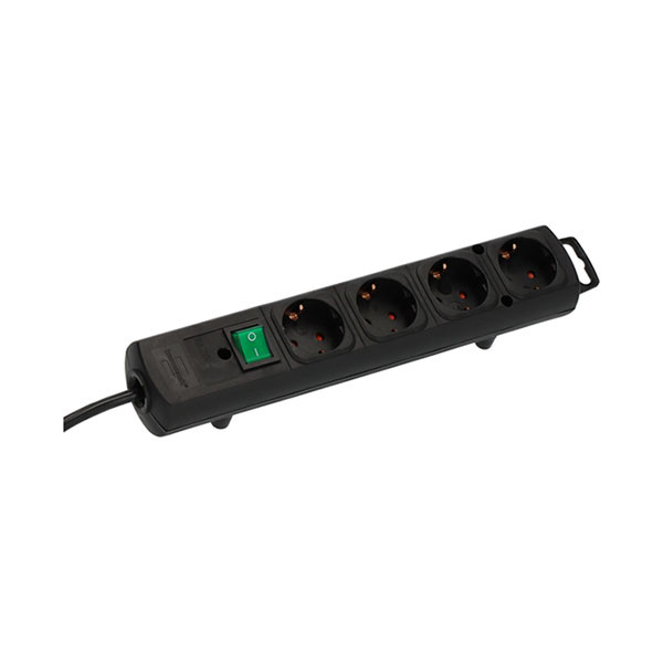 Brennenstuhl Stekkerdoos 4-voudig | Brennenstuhl | 2 meter (Schakelaar, Ruimtebesparende stekker, Zwart) 1153100100 K010813116 - 6