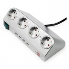 Brennenstuhl Stekkerdoos 4-voudig - Brennenstuhl - 1.8 meter (Desktop, USB 2.0 hub, Schakelaar) 1153540134 K010813105 Brennenstuhl Stekkerdoos 4-voudig - Brennenstuhl - 1.8 meter (Desktop, USB 2.0 hub, Schakelaar) 1153540134 K010813105
