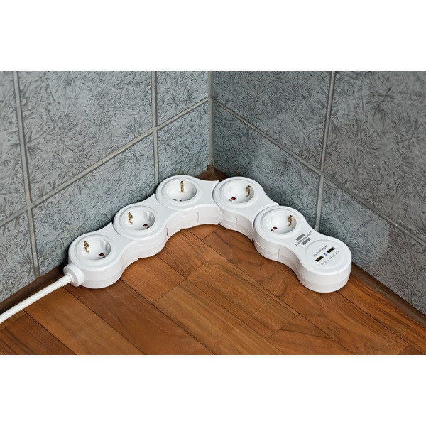 Brennenstuhl Stekkerdoos 5-voudig | Brennenstuhl | 1.4 meter (2 USB poorten, Flexibel) 1155350210 K120300090 - 6