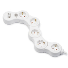 Brennenstuhl Stekkerdoos 5-voudig | Brennenstuhl | 1.4 meter (2 USB poorten, Flexibel) 1155350210 K120300090 - 2