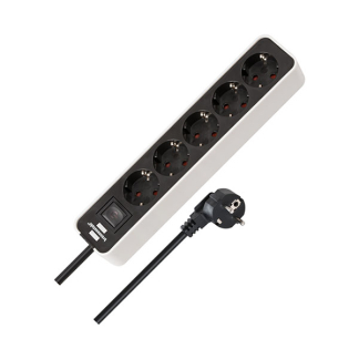 Brennenstuhl Stekkerdoos 5-voudig | Brennenstuhl | 1.5 meter (Schakelaar, Wit/Zwart) 1153250020 K120300080 - 2