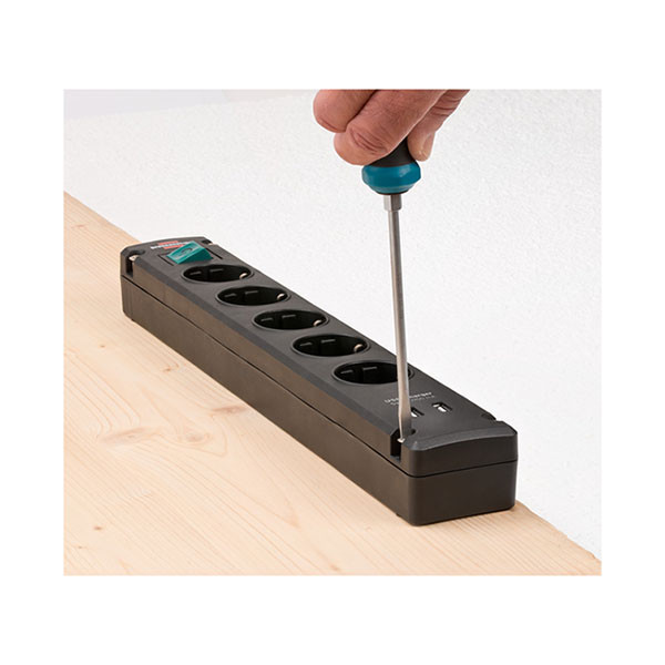 Brennenstuhl Stekkerdoos 5-voudig | Brennenstuhl | 3 meter (2 USB poorten, Schakelaar, Zwart) 1150660315 K120300088 - 5