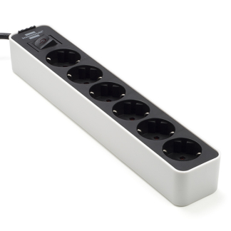Brennenstuhl Stekkerdoos 6-voudig | Brennenstuhl | 1.5 meter (Schakelaar, Wit/Zwart) 1153260020 K120300083 - 1