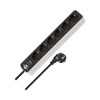 Brennenstuhl Stekkerdoos 6-voudig | Brennenstuhl | 1.5 meter (Schakelaar, Wit/Zwart) 1153260020 K120300083 - 2