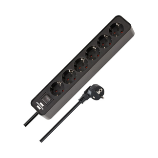 Brennenstuhl Stekkerdoos 6-voudig | Brennenstuhl | 1.5 meter (Schakelaar, Zwart) 1153260000 K120300082 - 2