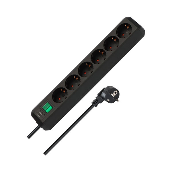 Brennenstuhl Stekkerdoos 6-voudig | Brennenstuhl | 1.5 meter (Schakelaar, Zwart) 1159500015 K010813302 - 2