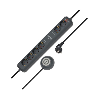 Brennenstuhl Stekkerdoos 6-voudig | Brennenstuhl | 1.5 meter (Voetschakelaar, 4x schakelbaar, Antraciet) 1159560516 K010813320 - 2